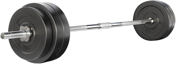 Everfit 58kg Barbell Set (168cm Bar + Plates)